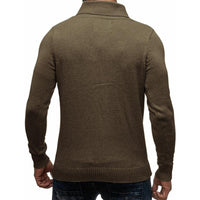 pull-de-couleur-unie-col-v-vintage