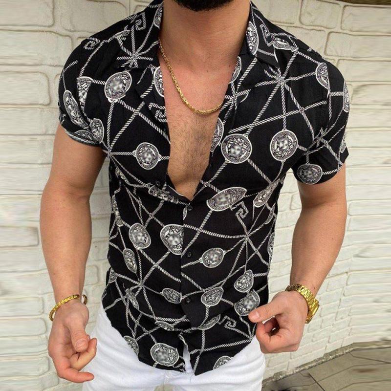 chemise-manches-courtes-imprime-vintage