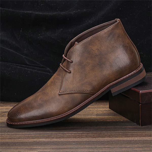bottes-cuir-platte-vintage
