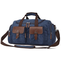 Vintage Canvas Tote Bag 06355087M Dark Blue Handbags