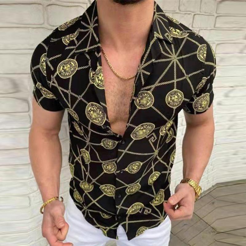 chemise-manches-courtes-imprime-vintage