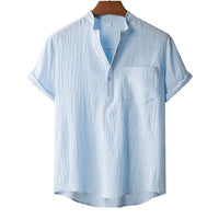 chemise-manches-courtes-coton-lin-vintage