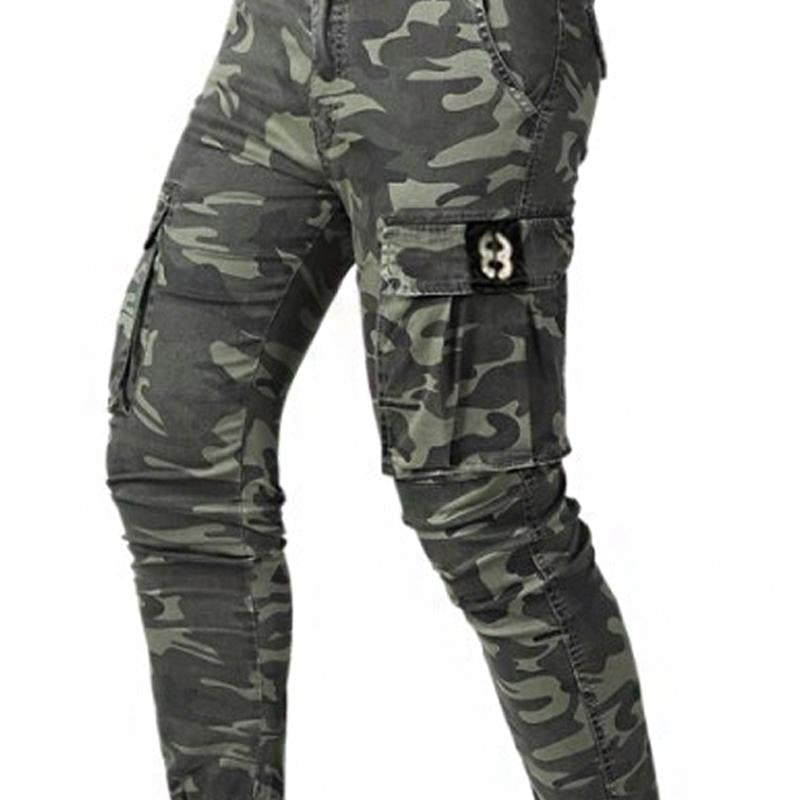 Pantalon vintage camouflage décontracté pour homme