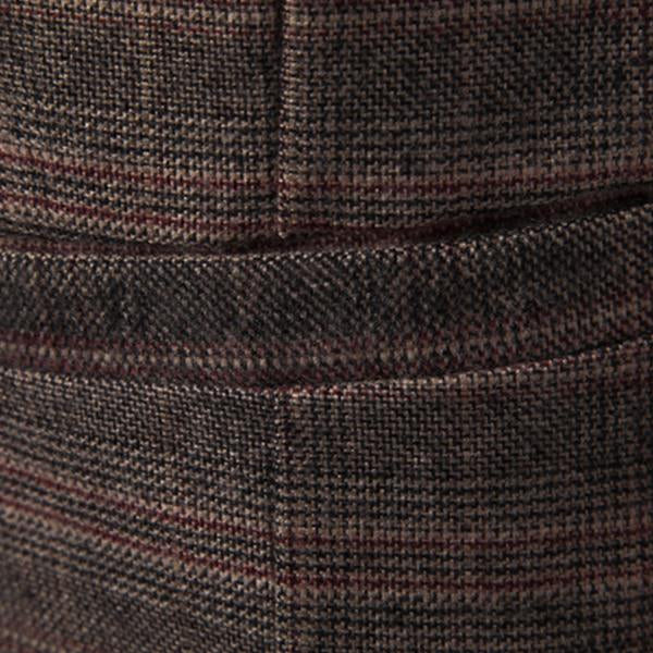 Gilet vintage à boutonnage simple à carreaux