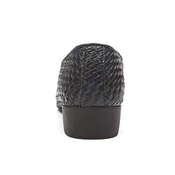 Escarpins Femme Confortissimo En Cuir Tressé - Pointure 36, Talon Bas, Noir, Occasion