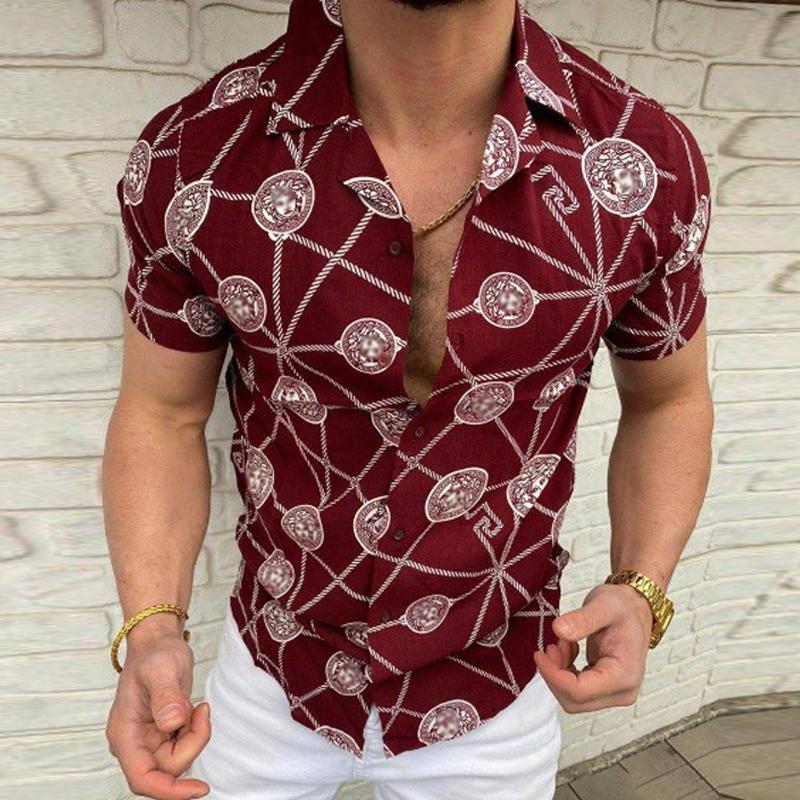 chemise-manches-courtes-imprime-vintage