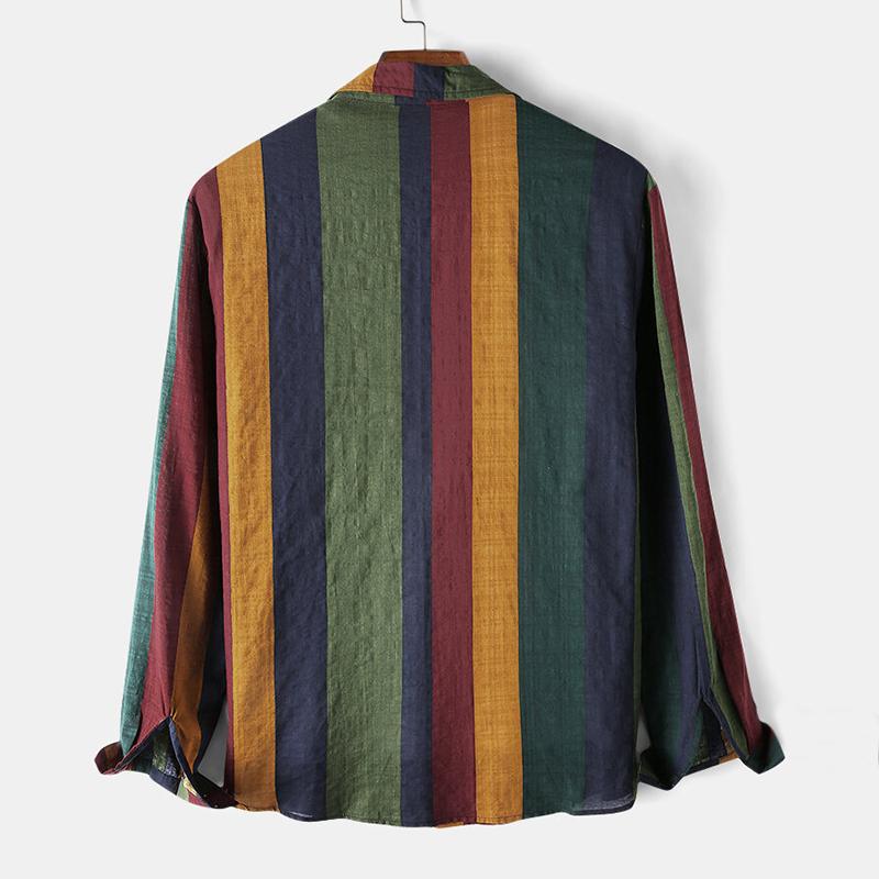 chemise-vintage-respirante-rayures-contrastees