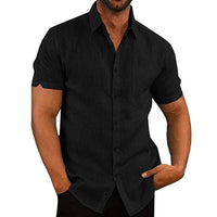 chemise-lin-boutonnee-manches-courtes