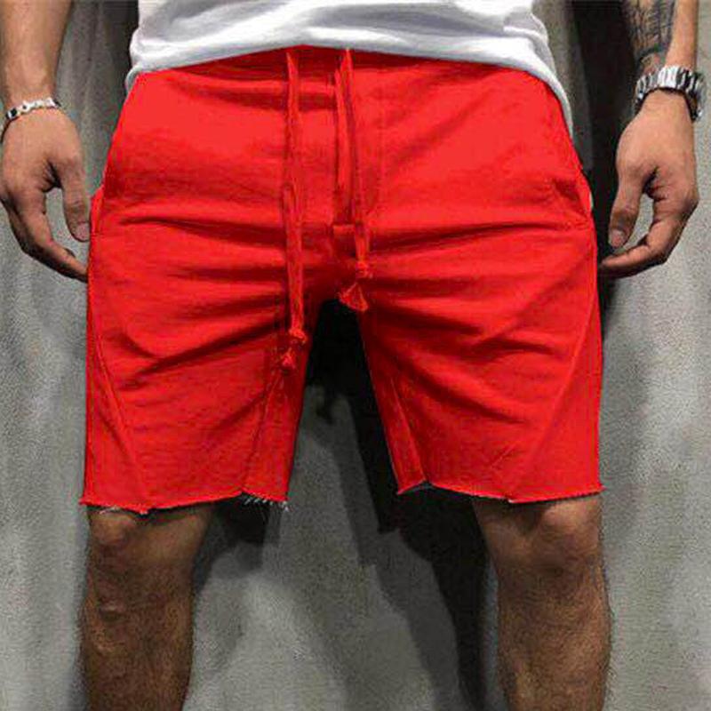 short-sport-vintage-couleur-unie-hommes