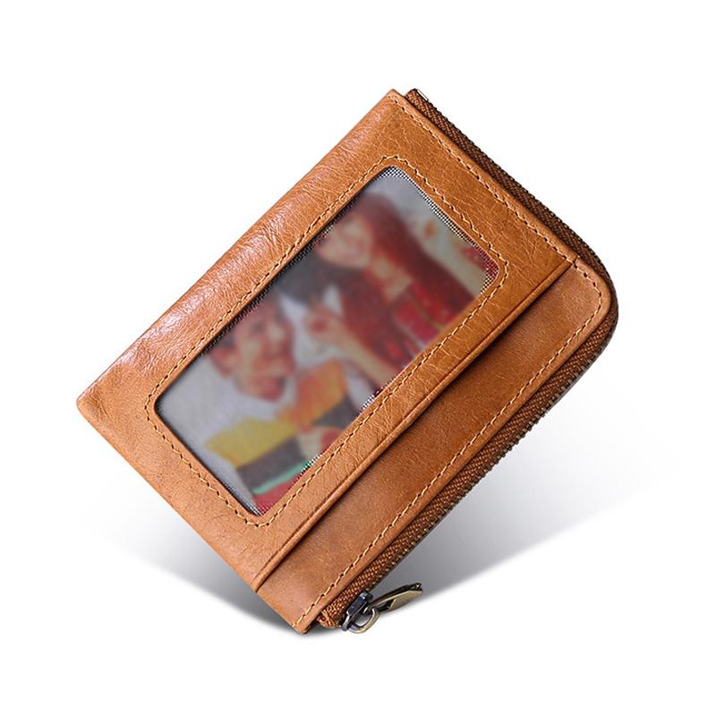 Mini étui en cuir pour hommes avec fente pour carte multifonction