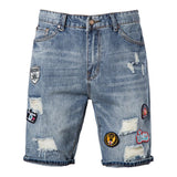 short-jean-decontracte-patch-brode-vintage