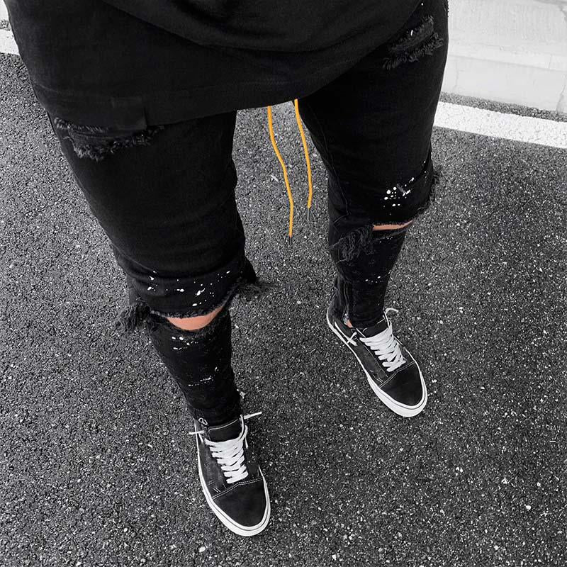 pantalon-crayon-denim-dechire-vintage