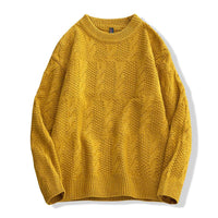 pull-vintage-tricot-torsade-col-rond