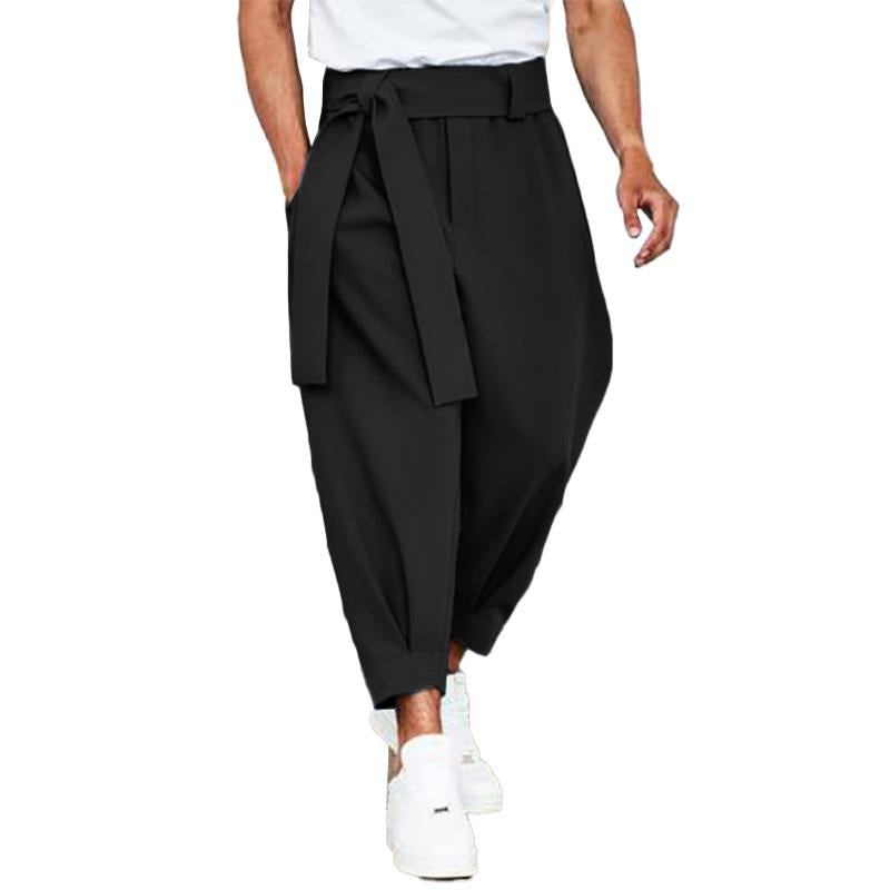 pantalon-court-ceinture-couleur-unie-vintage