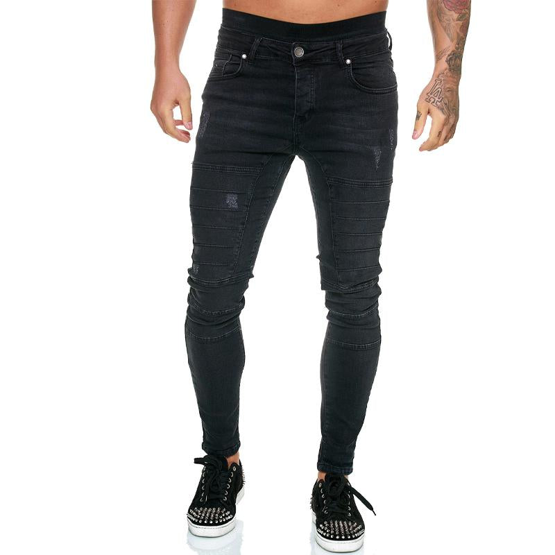 jean-skinny-motard-couleur-unie-vintage