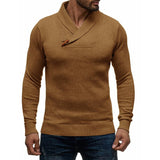 pull-de-couleur-unie-col-v-vintage