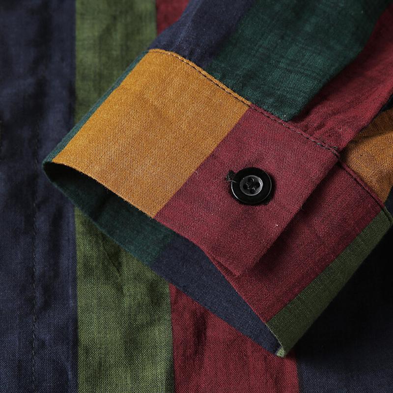 chemise-vintage-respirante-rayures-contrastees