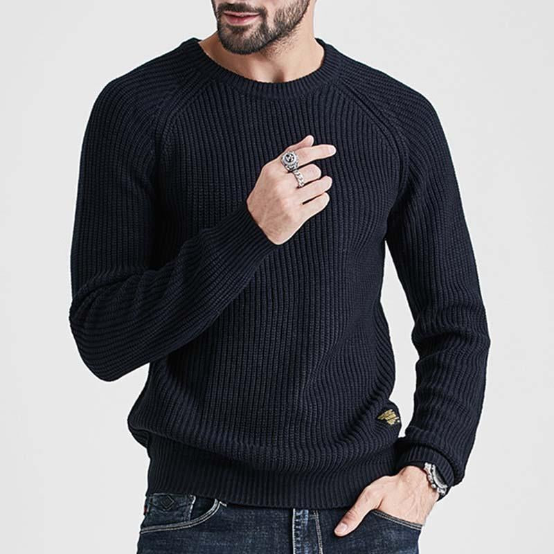 pull-vintage-col-rond-manches-longues
