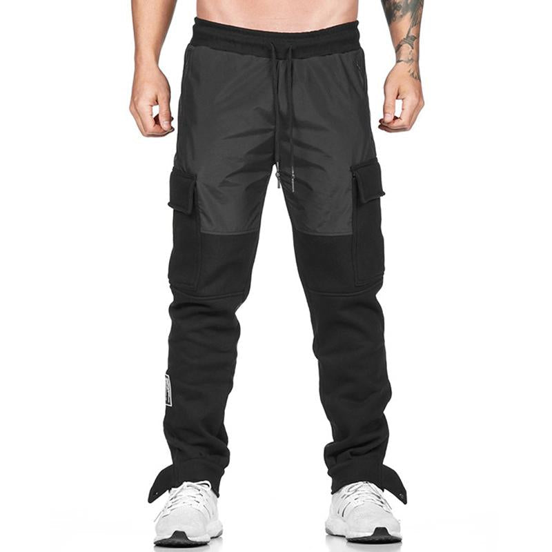 pantalon-survetement-vintage-panneaux-couleur-unie