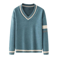 pull-vintage-tricot-col-en-v