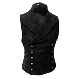 gilet-vintage-col-montant-daim-double-boutonnage