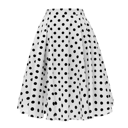 jupe-annee-80-blanche-a-pois