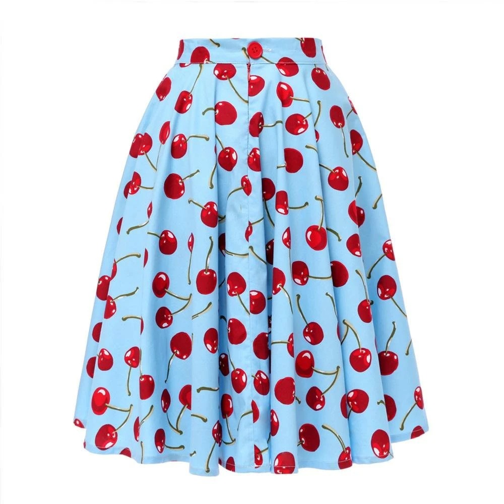 jupe-annee-80-bleue-cerises