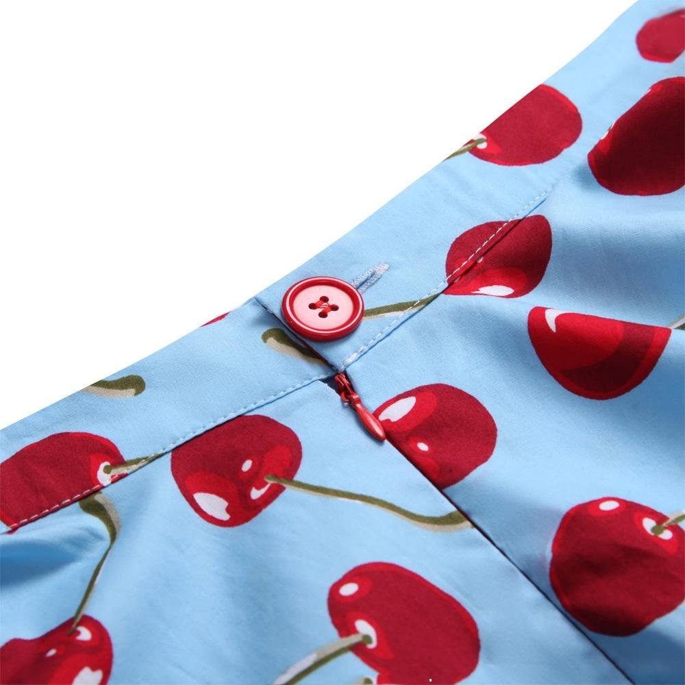 jupe-annee-80-bleue-cerises