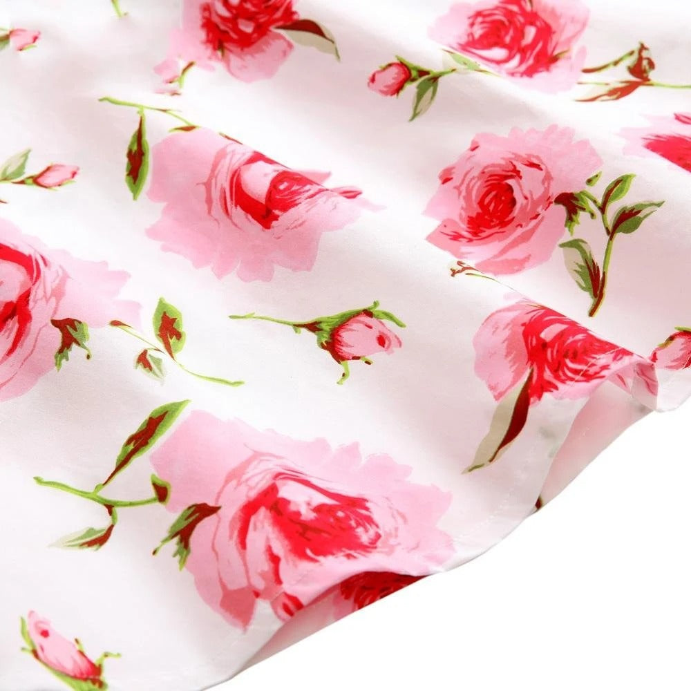 jupe-annee-80-kitsch-blanche-a-fleurs