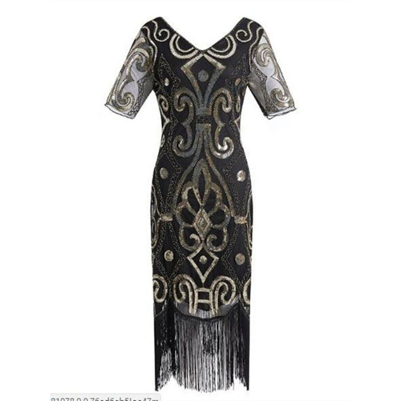 manches-robe-charleston-a-femme-grande-taille
