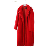 manteau-vintage-fausse-fourrure-rouge