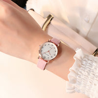    montre-bracelet-cuir-femme-vintage-rose