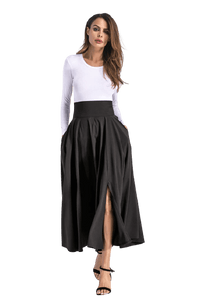 Jupe Annee 80 Longue Unicolore Mode Vintage