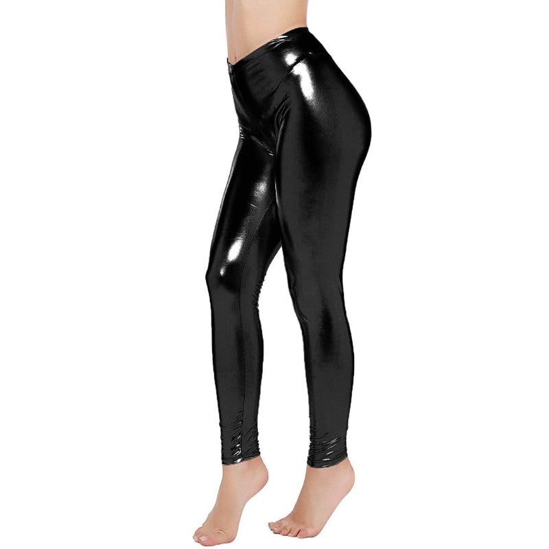Qsuccua Pantalon Danse Latine Femme - Style Moderne Jambes Larges Fendue Longue - Taille Élastique Confort - Coton Cristal & Maille