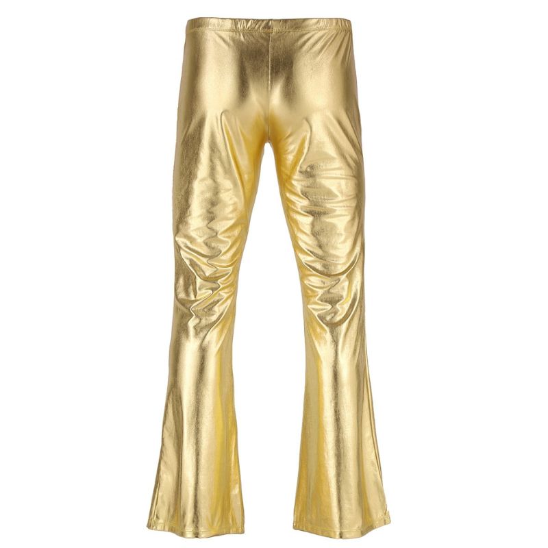 Tenue Années 70 Disco Homme 8 Pièces - Chemise Pantalon Perruque Moustache - Taille L
