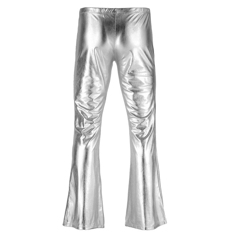 Pantalon Disco Adulte Noir - Modèle à Pattes D'Éléphant Taille M
