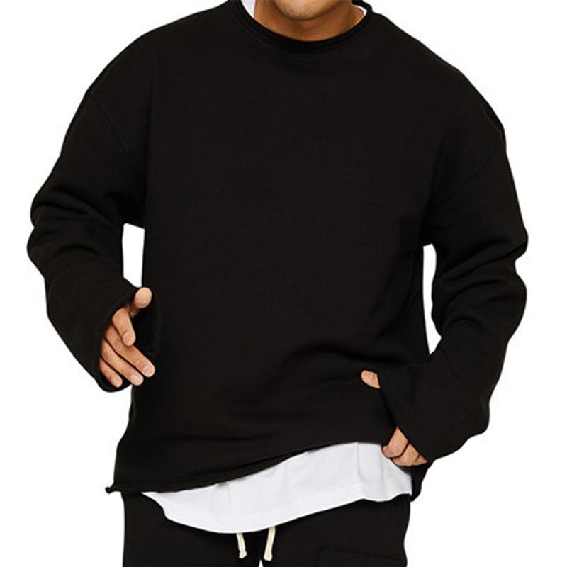 sweat-ample-roule-imprime-loup-vintage