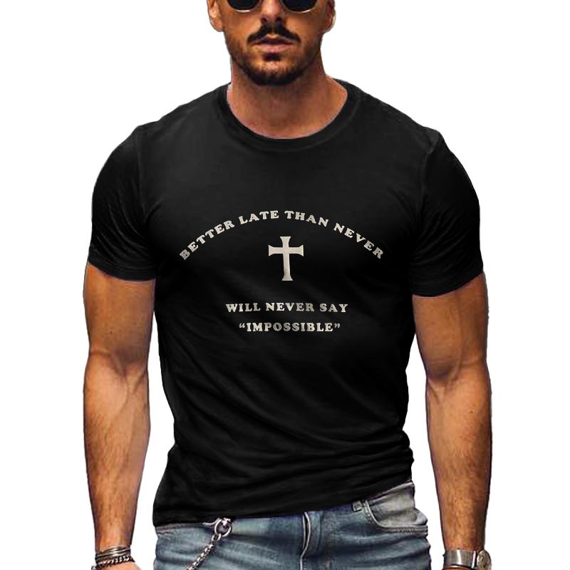 t-shirt-coton-imprime-croix-dange-vintage