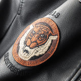 Veste en cuir de motard graphique vintage