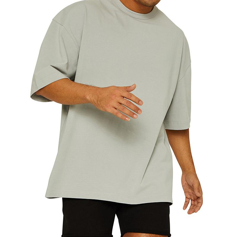 t-shirt-sport-ample-couleur-unie-tendance-vintage