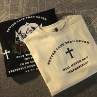 t-shirt-coton-imprime-croix-dange-vintage