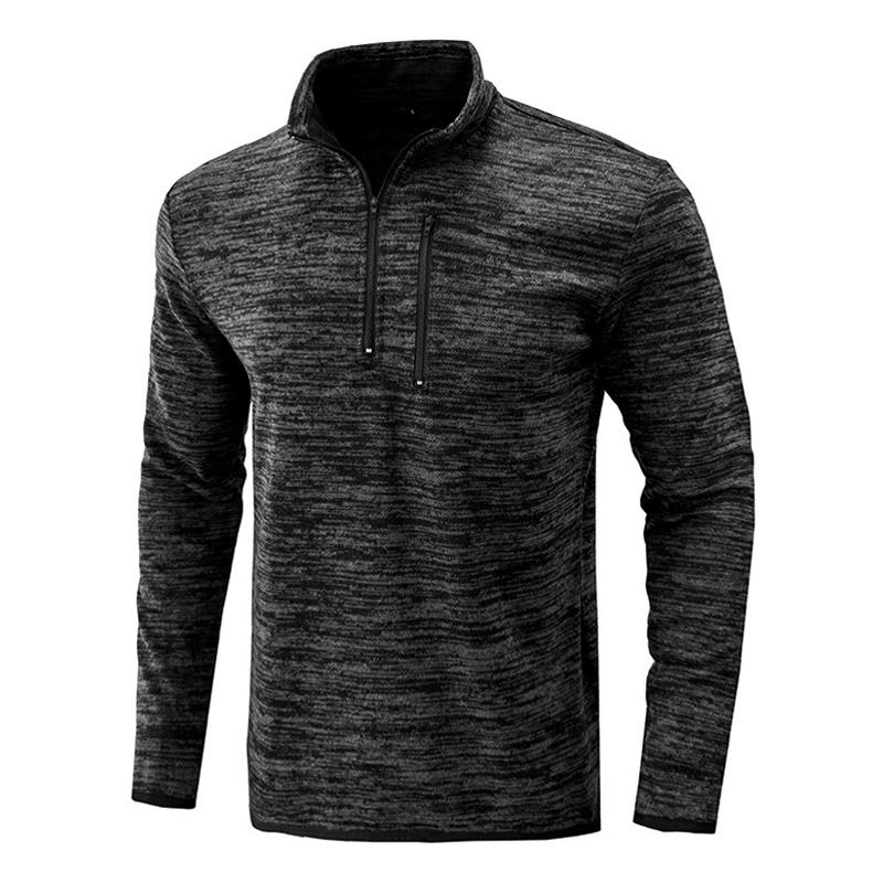 Sweat à capuche à manches longues et col montant zippé vintage
