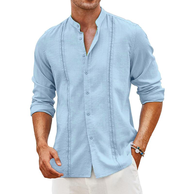 chemise-unie-manches-longues-vintage