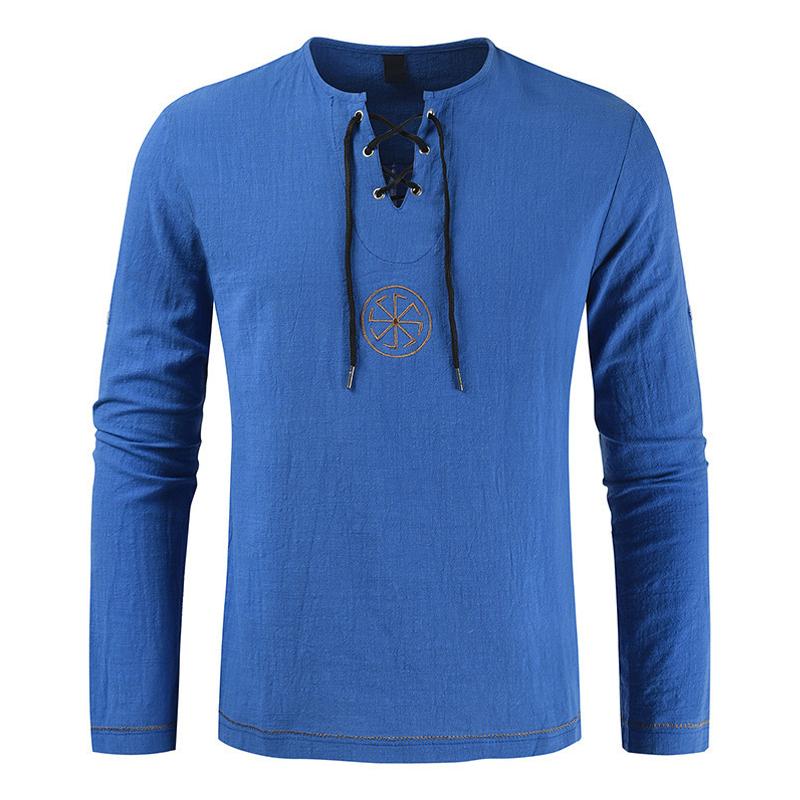 t-shirt-brode-col-cordon-vintage