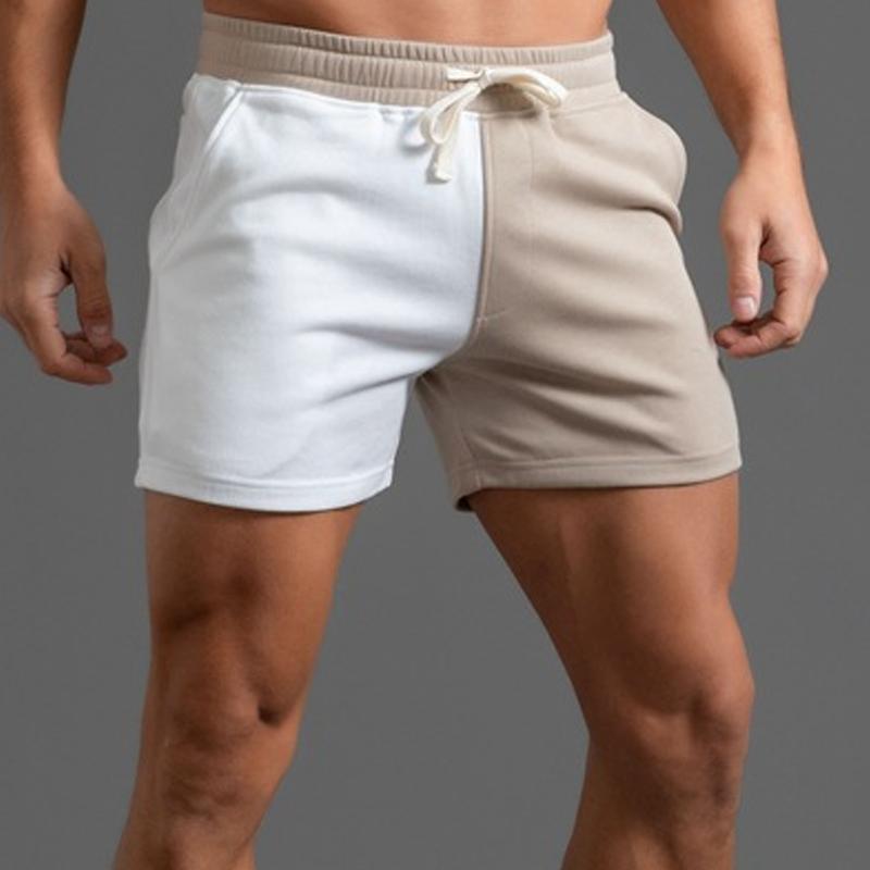 short-sport-coton-blocs-couleurs-vintage