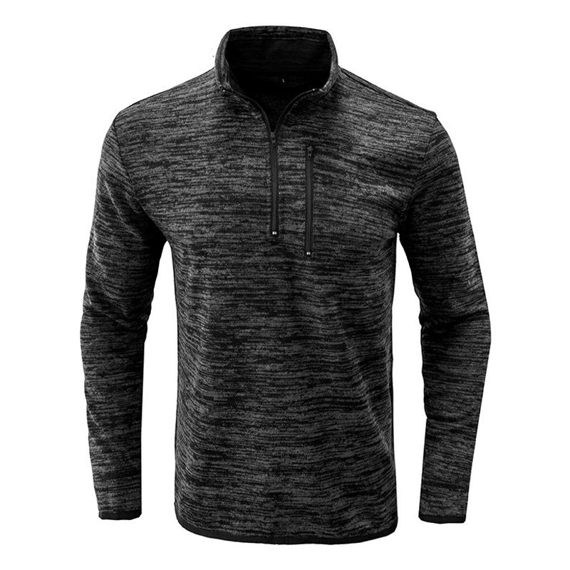 Sweat à capuche à manches longues et col montant zippé vintage