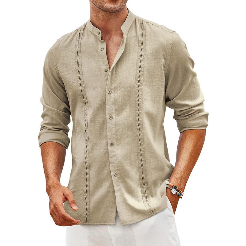 chemise-unie-manches-longues-vintage