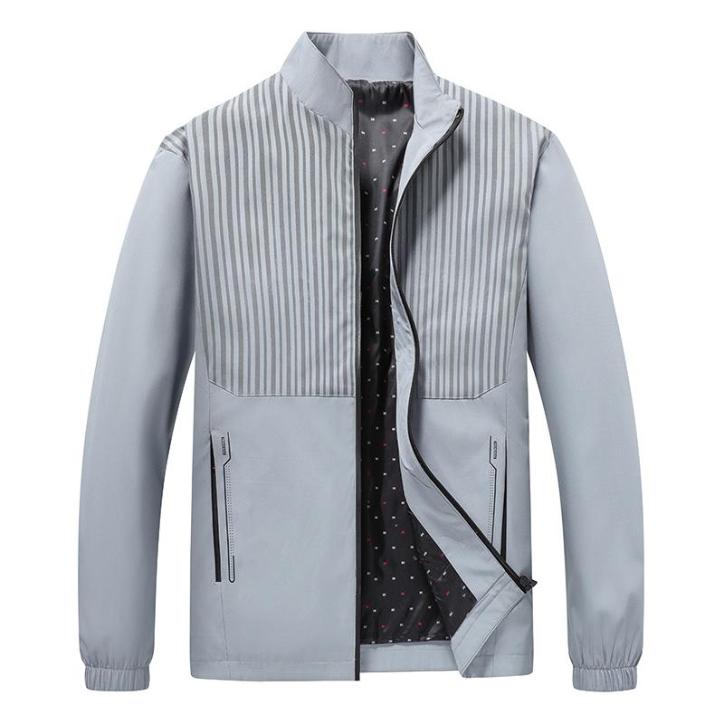 veste-vintage-col-montant-coutures-rayees