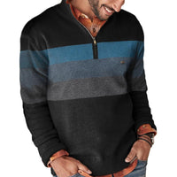 pull-slim-col-zippe-rayures-colorblock-vintage