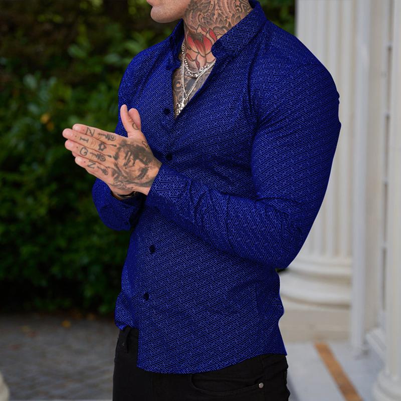 chemise-manches-longues-imprime-unique-vintage